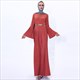 Chiffon Pleated Ramadan Dress With Trumpet Sleeves