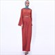 Chiffon Pleated Ramadan Dress With Trumpet Sleeves