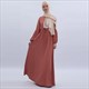 Chiffon Abaya Student Dress With Lantern Sleeve