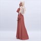 Chiffon Abaya Student Dress With Lantern Sleeve
