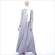 Leaf Embroidered Long Sleeve Abaya Dress