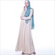 Leaf Embroidered Long Sleeve Abaya Dress