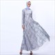 Langärmeliges Tüll Maxi Kleid mit Paillettenverzierung