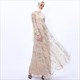 Langärmeliges Tüll Maxi Kleid mit Paillettenverzierung