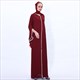 Abaya Kleid mit Trompetenärmeln und Perlenverzierung