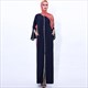 Abaya Kleid mit Trompetenärmeln und Perlenverzierung