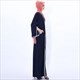 Abaya Kleid mit Trompetenärmeln und Perlenverzierung