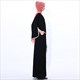Abaya Kleid mit Trompetenärmeln und Perlenverzierung