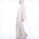 Lace Overlay Long Sleeves Abaya Dress