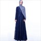 Lace Overlay Long Sleeves Abaya Dress