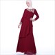 Elegant Lace Embellished Layered Chiffon Abaya Dress