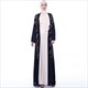 Women's Chiffon Long Sleeve Sequin Open Abaya Cardigan