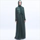 Long Sleeve Chiffon Dress With Sequin Tassels