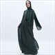 Long Sleeve Chiffon Dress With Sequin Tassels