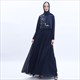 Long Sleeve Chiffon Dress With Sequin Tassels