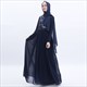 Long Sleeve Chiffon Dress With Sequin Tassels