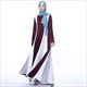 Langärmeliges Ramadan Kleid mit eingesetzten Streifen
