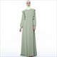 A-Line Ruffled Long Sleeves Abaya Robe Casual Dress