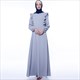 A-Line Ruffled Long Sleeves Abaya Robe Casual Dress