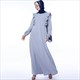 A-Line Ruffled Long Sleeves Abaya Robe Casual Dress