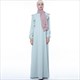 A-Line Ruffled Long Sleeves Abaya Robe Casual Dress