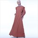 A-Line Ruffled Long Sleeves Abaya Robe Casual Dress