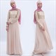 Langärmeliges Chiffon Maxi Kleid mit Paillettenoberteil