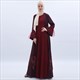 Sequin Tassel Open Front Kimono Cardigan With Sash