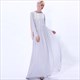 Chiffon Maxi Kleid mit Spitzenapplikationen