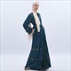 Pailletten Tassel Türkei Robe Abaya Cardigan mit Schleife