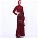 Sequin Embellished A-Line Abaya Dress With Tassels