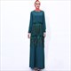 Sequin Embellished A-Line Abaya Dress With Tassels