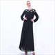 Chiffon Daisy Embroidery Long Sleeve Dress With Sash