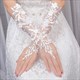 Lace Embellished Long Gloves With Beading