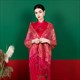 Sequin Embellished Shawl Tulle Wrap With Tassels