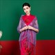 Sequin Embellished Shawl Tulle Wrap With Tassels
