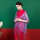 Sequin Embellished Shawl Tulle Wrap With Tassels
