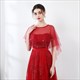 Tulle Lace Trim Cloak With Beading