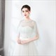 Tulle Lace Trim Cloak With Beading