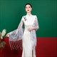 Sequin Embroidery Tulle Shawl With Tassels
