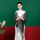 Sequin Embroidery Tulle Shawl With Tassels