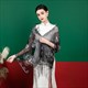 Sequin Embroidery Tulle Shawl With Tassels
