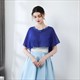 Chiffon Wrap Cloak With Lace Trim