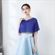 Chiffon Wrap Cloak With Lace Trim