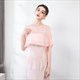 Chiffon Wrap Cloak With Lace Trim