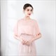 Chiffon Wrap Cloak With Lace Trim