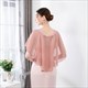 Chiffon Wrap Cloak With Lace Trim