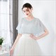 Chiffon Wrap Cloak With Lace Trim
