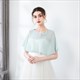 Chiffon Wrap Cloak With Lace Trim