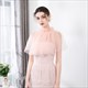 Off-Shoulder Wrap Cloak With Pearls